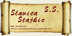 Slavica Stajkić vizit kartica